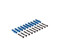 Gedotec Screw set for perforated and drilled transition profiles and end profile made of aluminium, screws with dowels for floor mounting, steel bronze, 1 set - mounting material for screwing.