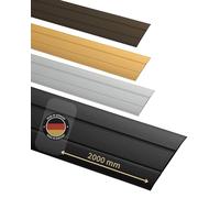 Gedotec Self-adhesive transition profile Black 2000 mm alu - Length 2 m width 37 mm - anodised aluminium - Made in Germany - no drilling - threshold strip