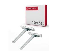 Gedotec Shelf Bracket Adjustable | Pack of 10 Shelf Brackets Invisible with Load Capacity 180 kg | Heavy Fix | Steel Shelf Support - Shelf Support | Shelf Support for Wall Mounting
