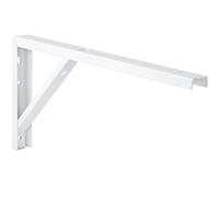 Gedotec Shelf Console Metal White Shelf Support Table Extension Metal Shelf Bracket for Table and Wall Mounting Steel White Coated 300 x 30 x 180 mm Pack of 2 Wall Brackets for Wall Shelves