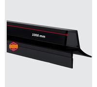 Gedotec Shower Seal BLACK | Premium Glass Floor Seal with Side Shower Lip | 1000 mm | Glass Thickness 6-8 mm | PVC Water-Repellent Door Bottom Seal | Shower Seals for Shower Doors