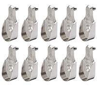 Gedotec side panel OVAL wardrobe tube holder with Ø 5 mm drill-in spigot - H3069 for clothes rails | wardrobe tube holder for oval rod | nickel-plated metal | MADE IN GERMANY | 10 pieces - rod suspe