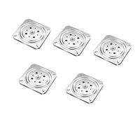 Gedotec Swivel fitting 360° turntable for screwing | galvanized steel | thrust ball bearing 150 kg | heavy-duty turntable 155 x 155 x 10.5 mm