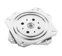 Gedotec Swivel fitting 360° turntable for screwing | galvanized steel | thrust ball bearing 150 kg | heavy-duty turntable 155 x 155 x 10.5 mm