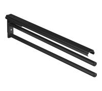 Gedotec Towel Rail H6008 | 2-Arm Pull-Out | Tea Towel Holder 465 mm | Black Swivelling 90° | Made in Germany