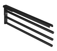 Gedotec Towel Rail | H6008 | Pull-Out Towel Rail with 3 arms | 1 Piece | Towel Rail Length 465 mm in Black | Bathroom & Kitchen Cabinet Towel Rail Swivel 90degree | Made in Germany