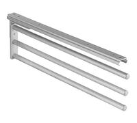 Gedotec Towel Rail | H6008 | Pull-Out Towel Rail with 3 arms | 1 Piece | Towel Rail Length 465 mm in Silver Color | Bathroom & Kitchen Cabinet Towel Rail Swivel 90degree | Made in Germany