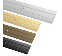 Gedotec Transition Profile Aluminium Floor Strip for Screwing Transition Rail for Floors Length 90 cm Width 37 mm Floor Profile Aluminium Brass Compensation Profile Perforated 1 Piece - Door Sill