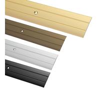 Gedotec Transition Profile Aluminum Floor Strip for screwing Transition Rail for Floors | Length 100 cm | Width 37 mm | Floor Profile Alu Brass | Compensation Profile Perforated |Threshold - 1 Piece