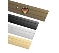 Gedotec Transition Profile Aluminum Floor Strip for screwing Transition Rail for Floors | Length 100 cm | Width 37 mm | Floor Profile Alu Bronze | Compensation Profile Perforated |Threshold - 1 Piece