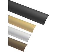 Gedotec Transition Profile Laminate - Vinyl Transition Rail Self-Adhesive Floor Profile Curved | Aluminium Black Anodised | Profile 30 x 2000 mm | 1 Piece - Compensation Profile Aluminium