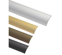 Gedotec Transition Profile Laminate - Vinyl Transition Rail Self-Adhesive Floor Profile Curved | Door Sill for Gluing | Aluminium Silver Anodised | Profile 30 x 900 mm | Pack of 1