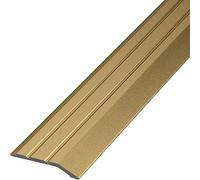 Gedotec Transition Strip Height Adjustment Gold Anodised Self-Adhesive | 1 Piece End Profile Aluminium 900 mm | Expansion Joint Profile Floor Strip Height Compensation 2-5 mm | Transition Rail without
