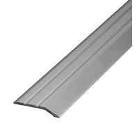 Gedotec Transition Strip Height Adjustment Silver Self-Adhesive | 1 Piece End Profile Aluminium 1000 mm | Expansion Joint Profile Floor Strip Height Compensation 2-5 mm | Transition Rail without