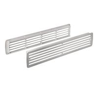 Gedotec Ventilation Grille | 457 x 92 mm | 1 Piece | Door Grille Light Gray Plastic ABS | Door Ventilation for Door Thickness 35-40 mm | Ventilation Grille Angular
