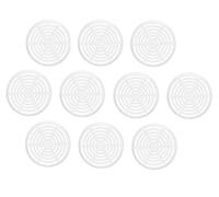 Gedotec Ventilation Grille Round for Ventilation | 10 Pieces Exhaust air Grille White 60mm | Inside and Outside | Breathe | air Rosette Slotted Made of Plastic | with Cover Edge for Insertion