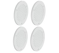 Gedotec Ventilation Grille Round for Ventilation | 4 Pieces Exhaust air Grille White 50 mm | Inside and Outside | Breathe | air Rosette Perforated Flat Made of Plastic | for Inserting and Nailing