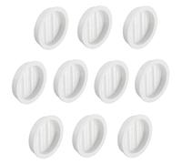 Gedotec Ventilation Grille Round Insect Repellent | 10 Pieces Exhaust air Grille White 44 mm | Inside and Outside | Breathe | air Rosette Slotted Made of Plastic | with Cover Edge for Insertion