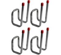 Gedotec Wall Bracket - Double Wall Hook for screwing galvanised Steel | 4 Boot Hooks 200 mm in astening Material | All-Purpose Metal Hooks | Wall Bracket for Garage | Wall mounting