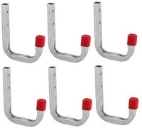Gedotec Wall Bracket - Wall Hooks for screwing galvanised Steel | Mono | 6 Device Hooks Length: 80 mm incl. Fastening Material | All-Purpose Hooks Made of Metal | Wall Bracket Garage | Wall mounting