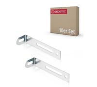 Gedotec Wall Fastening with tilt Protection for Fastening Furniture & cabinets | Screw-on Bracket for screwing - H7901 | Galvanized Steel | 77 x 21 x 15 mm