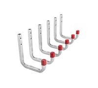 Gedotec Wall Hooks Workshop Mounting Hooks Garage All-Purpose Hooks Device Holder 115 x 140 mm Galvanised Steel Load Capacity 30 kg Universal Hooks for Wall Mounting Pack of 6
