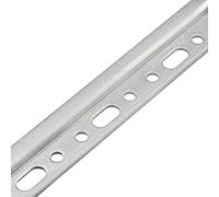 Gedotec® Wardrobe Hanger Visible Upper Cupboard Load 200 kg Nickel-Plated Steel for Screwing, Silver, Aufhängeschiene 2000 mm
