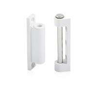 Gedotec Window Hinge | 1 Piece | 20 x 75 mm White Plastic Renovation Hinge | for Screw-On Installation | for Wooden Doors & Windows