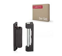 Gedotec Window Hinge | 3 Pieces | 20 x 75 mm Brown Plastic Renovation Hinge | for Screw-On Installation | for Wooden Doors & Windows