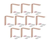Gedotec Wooden Console Wall Angle | Pack of 10 - Beech Shelf Brackets | 150 x 100 mm | Country | Shelf Bracket Made of Solid Natural Wood | L-Shaped Brackets | Consoles Suitable for Bookshelves
