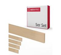 Gedotec wooden mouldings for crafting - wooden planks for building made of beech wood 100 cm | 5 pieces 5x30x950 mm | BASIC | versatile wood for crafting and building various objects | windowsill wo