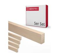 Gedotec wooden mouldings for crafting - wooden planks for building made of beech wood 100 cm | 5 pieces 10x20x950 mm | BASIC | versatile wood for crafting and building various objects | windowsill w