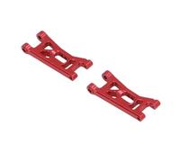 Gedourain 1/24 RC Front Lower Arms Alloy Front Lower Suspension Arms 2PCS Set for RC Car Upgrade with Authentic Detailed Design (Red)