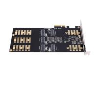 Gedourain M.2 PCIe Wide Compatibility Expansion Card for 2280 2260 2242 2230 SSD, Supports PCIe X4 X8 X16 Interfaces, Rapid Installation for Computer Data Read and Write, 5 Slot Expansion Card for