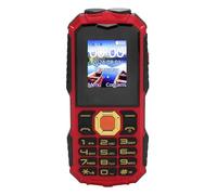 Gedourain Senior Cell Phone 1.8 Inch HD Screen 3D Surround Sound Family Quick Dialing for Elderly Zinc Alloy (red)
