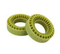 Gedourain Silicone Water Proof Tire Inserts Dual Layer Hollow Structure for 1.0in Tires RC Car Wheel, 2pcs Water Proof Silicone Inserts for Off Road Simulation Scenarios (Green)