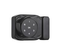 Gedourain Smart Cabinet Lock Secure Keyless Drawer Lock for 3-12mm Thick Glass Wooden Cupboard, Zinc Alloy Construction, & No Drilling Required, for Office or Home Use (Black)