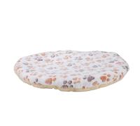 Gedourain USB Pet Heating Pad Thick Flannel Double Sided Warm Blanket for Dogs Cats Indoor Outdoor 55x5cm (Milky Footprints)
