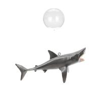 GEDOX Floating Shark Fish Tank - Shark Figurines Fish Tank | Floating Fish Tank Decor | Aquarium Shark Decorations | Realistic Aquarium Fish Accessories - Fish Tank Craft For Layout Scene