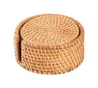 GEDOX Original Corn Husk, Bohemian Wicker Coasters Tablecloths, Elegant Coasters Woven Braided Handmade Warm Pads