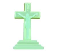 GEDOX Standing Table - Decorative Crosses Glow-in-the-Dark | Religious Table | Tabletop With Base Standing | Jesus Christ Catholic Wall - Table For Catholic Decor