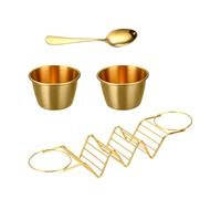 GEDOX Taco Holder - Oven Safe Burritos Set | Sauce Spoon Included | Stainless Steel Taco Tray | Multipurpose Hollow Design Stand: Bar Serving Set