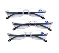 GEDRACKPMYN Autozoom Reading Glasses, Color-Changing Anti-Blue Light Presbyopia Glasses, Clear Focus Auto Adjusting Glasses (3 pcs)