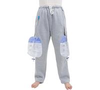GEDRACKPMYN Catheter Leg Bag Pants, Urine Bag Holder Pants for Men/Women with Double Zippered Pockets, Holds (2) 2000ml Leg Bags for Nephrostomy, Foley, Suprapubic & Biliary Catheters,2XL