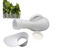 GEDRACKPMYN Urine Bottle Spill Proof Unisex, Portable Women Mens Urinals Screw Top Lid Pee Bottle, Female Adult Kids Funnel Large Pee Containers, 1L,White