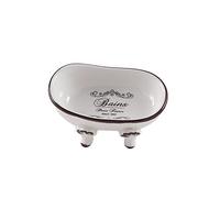 Gedy Amelie Soap Dish, Ceramic, White, 8 x 13.5 x 5.8