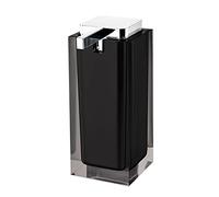 Gedy Auckland Black Bathroom Soap Dispenser, Dimensions and Weight: 16.2 x 7 x 11.3 cm & 0.4 kg, Transparent Resin Soap Dispenser, R&D Design, Handmade, 2 Year Warranty