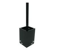Gedy Auckland Black, Dimensions and Weight: 37.5 x 9.8 x 9.8 cm & 0.85 kg, Made Clear Resin, Toilet Brush Design by R&S, Handmade, 2 Year Warranty, Unica