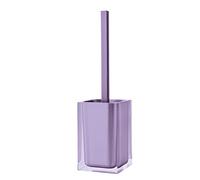 Gedy Auckland Lilac, Dimensions and Weight: 37.5 x 9.8 x 9.8 cm & 0.85 kg, Made Clear Resin, Toilet Brush Design by R&S, Handmade, 2 Year Warranty, Unica