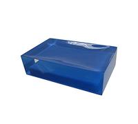 Gedy Auckland, Measures & Weight: 3X11X7 CM & 0.15 kg, Solid soap Holder Made Transparent Resin, Blue Finish, R&D Design, Handmade, 2 Years Warranty, Unica